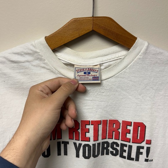 Vintage "Im Retired Do it Yourself" Funny Joke Humor Shirt‎ - Picture 5 of 5